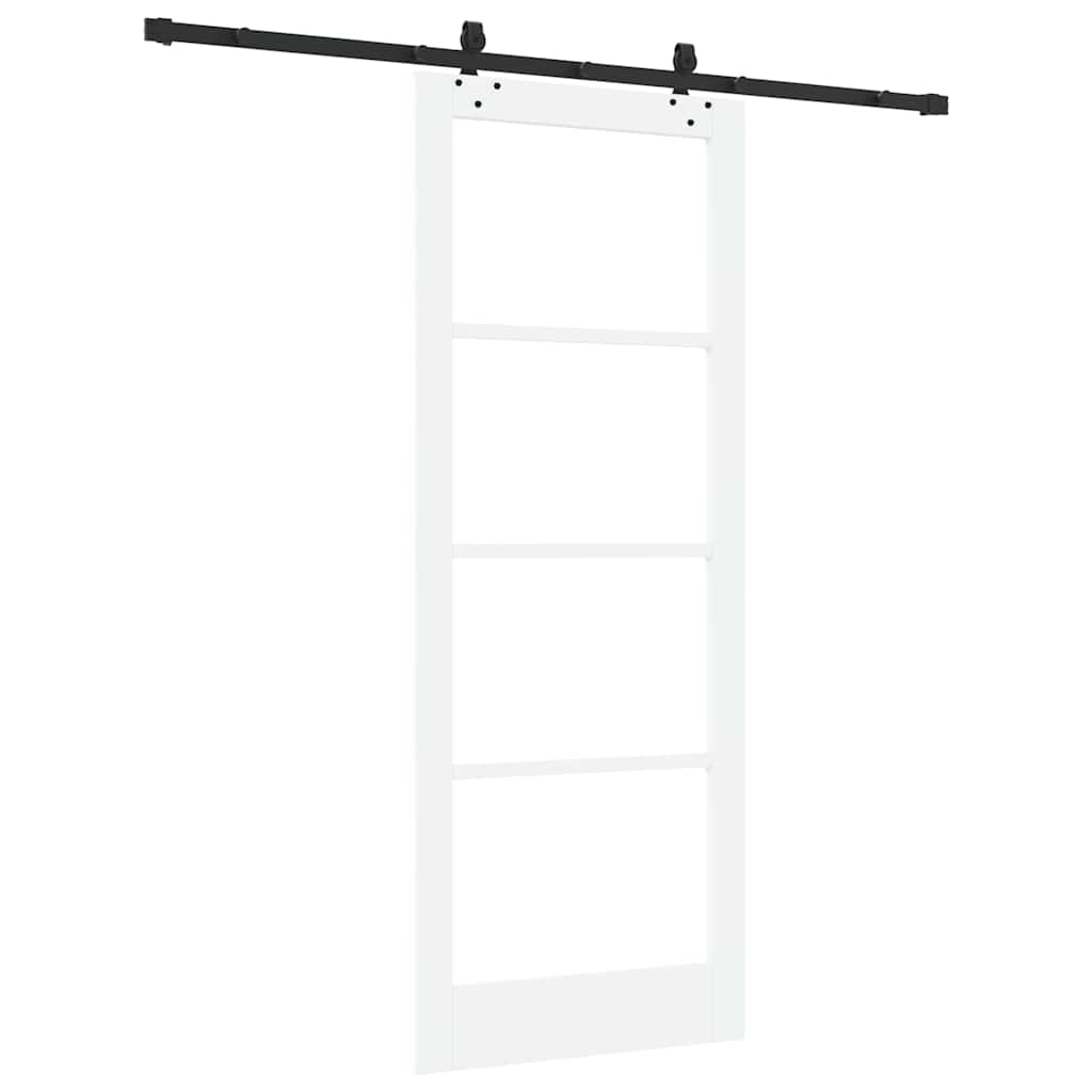 Schiebetür ORKDAL Weiß und Schwarz 83 x 211 cm
