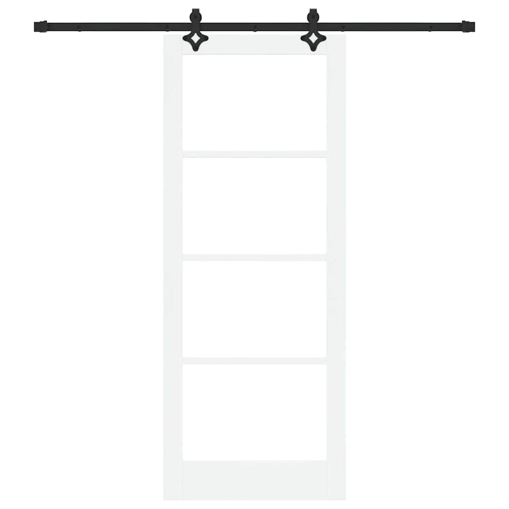 Schiebetür ORKDAL Weiß und Schwarz 83 x 211 cm