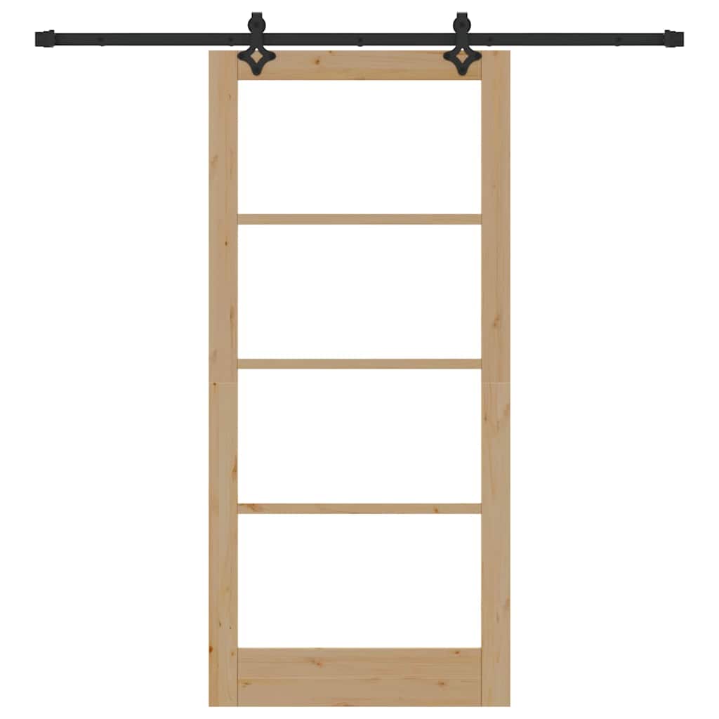Schiebetür ORKDAL Natürlich und Schwarz 93 x 202 cm