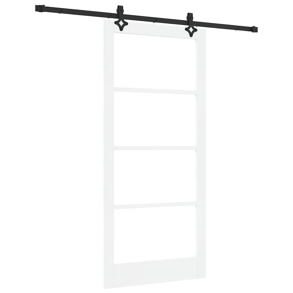 Schiebetür ORKDAL Weiß und Schwarz 93 x 202 cm