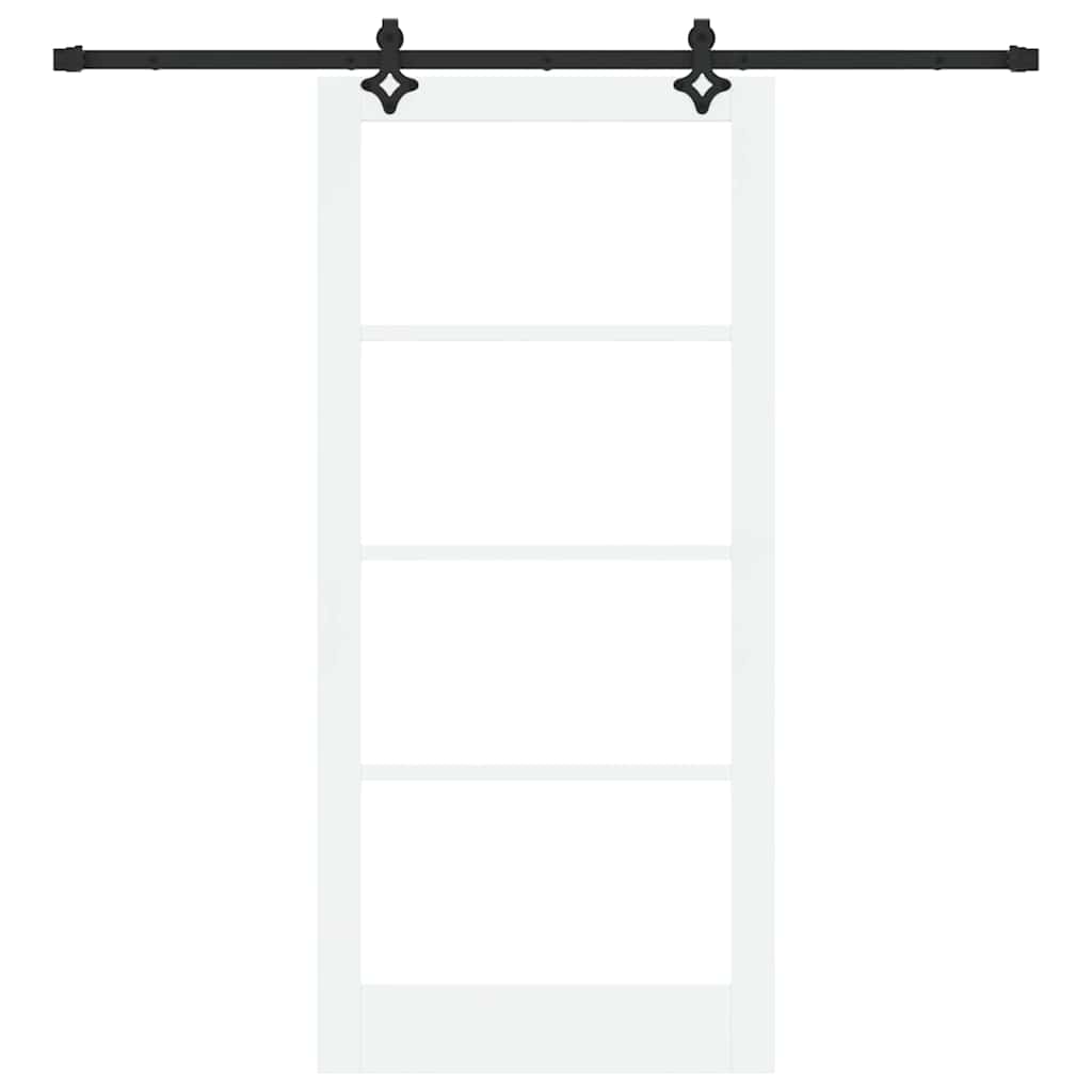 Schiebetür ORKDAL Weiß und Schwarz 93 x 202 cm