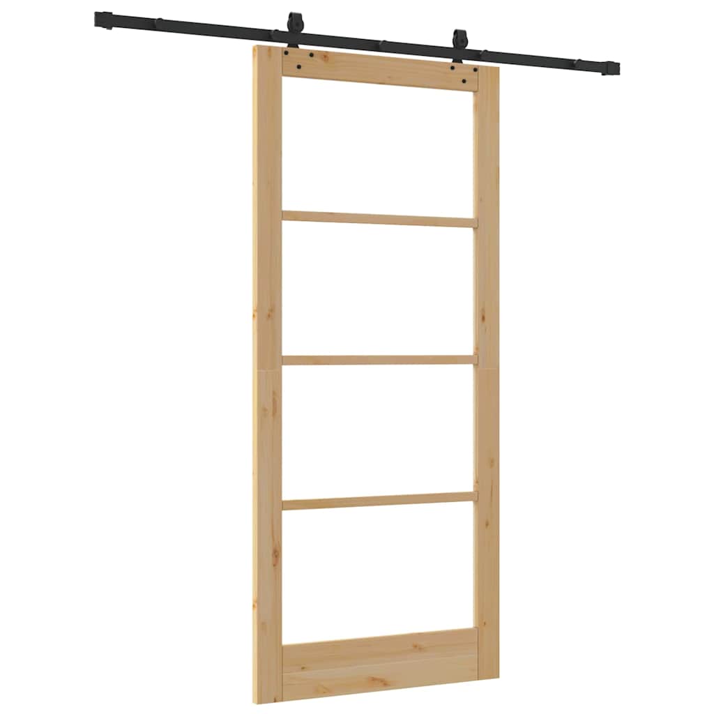 Schiebetür ORKDAL Natürlich und Schwarz 93 x 211 cm