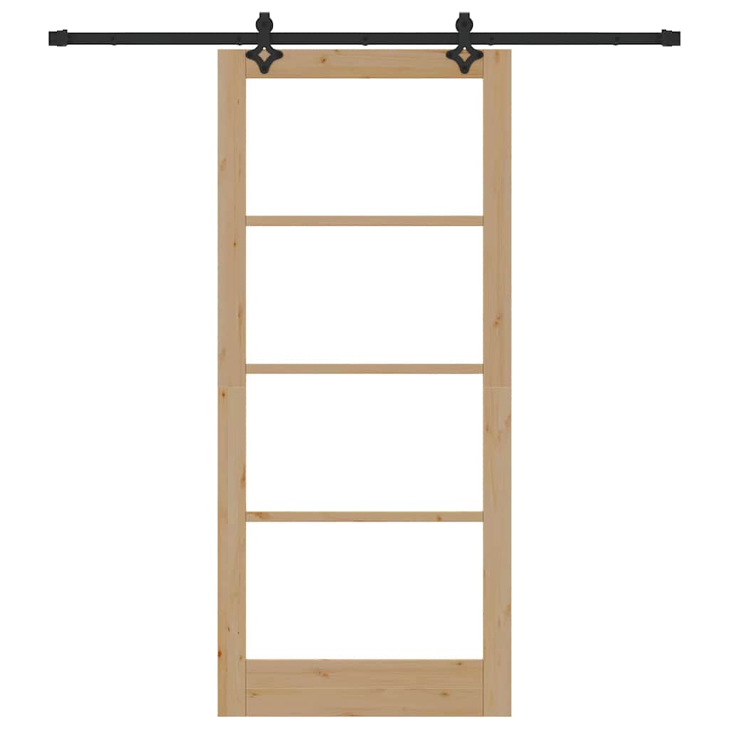 Schiebetür ORKDAL Natürlich und Schwarz 93 x 211 cm