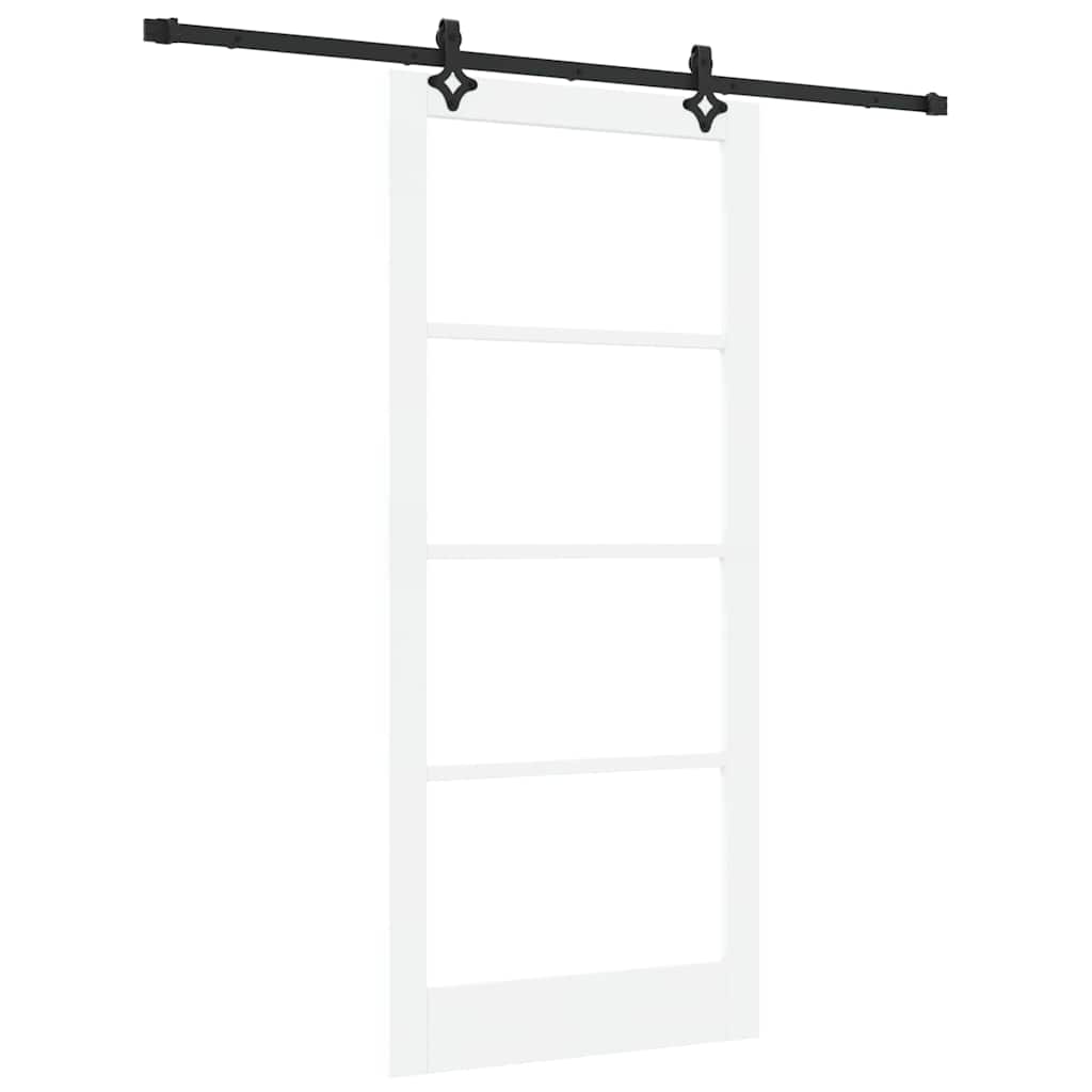 Schiebetür ORKDAL Weiß und Schwarz 93 x 211 cm