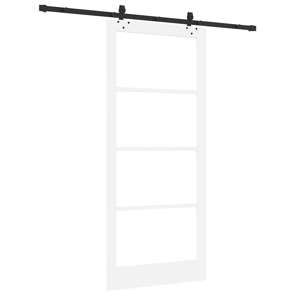Schiebetür ORKDAL Weiß und Schwarz 93 x 211 cm