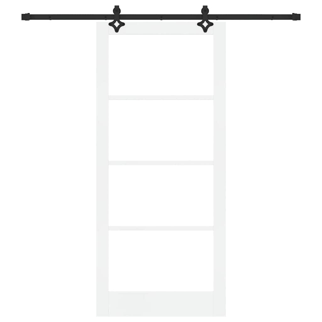Schiebetür ORKDAL Weiß und Schwarz 93 x 211 cm