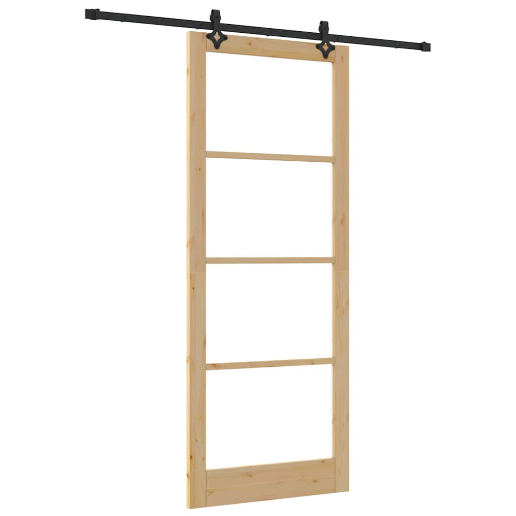 Schiebetür ORKDAL Natürlich und Schwarz 93 x 232 cm