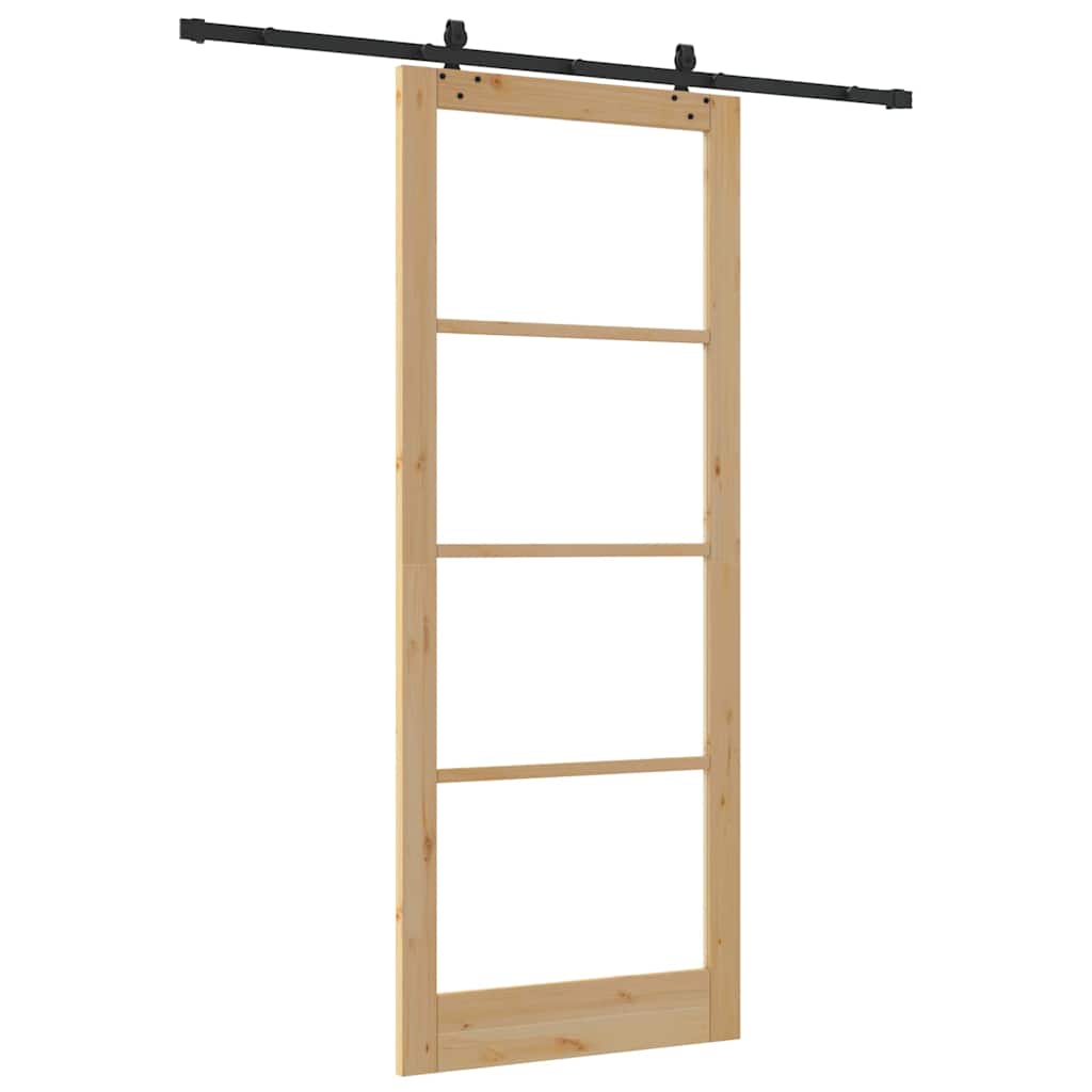 Schiebetür ORKDAL Natürlich und Schwarz 93 x 232 cm