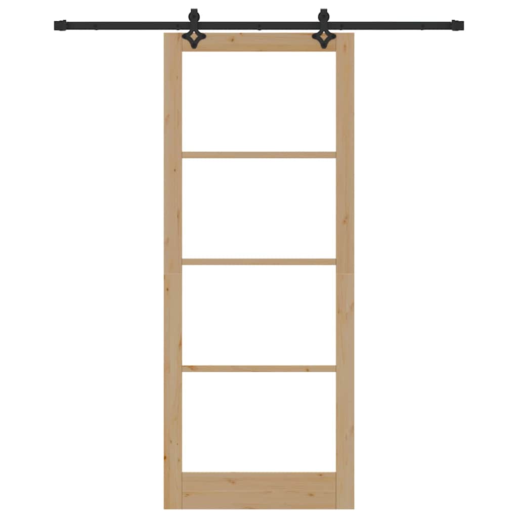 Schiebetür ORKDAL Natürlich und Schwarz 93 x 232 cm