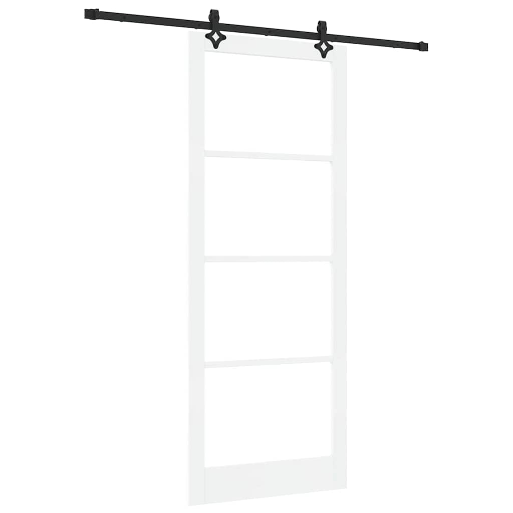 Schiebetür ORKDAL Weiß und Schwarz 93 x 232 cm