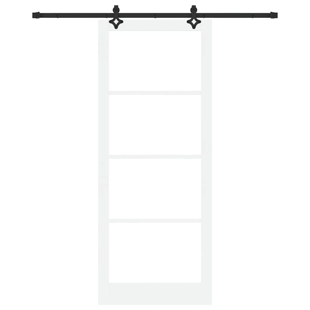 Schiebetür ORKDAL Weiß und Schwarz 93 x 232 cm