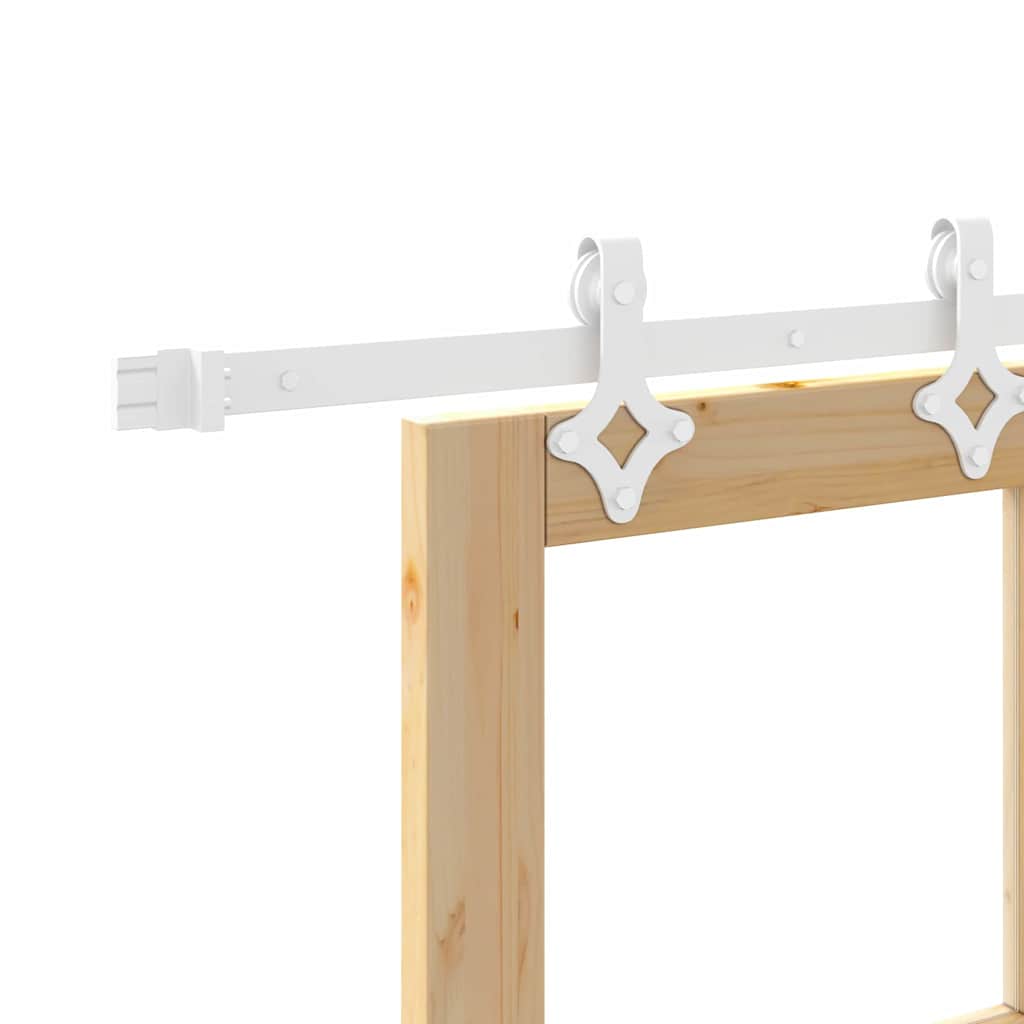 Schiebetür Natur 93 x 202 cm Solid Pine Wood and Glass