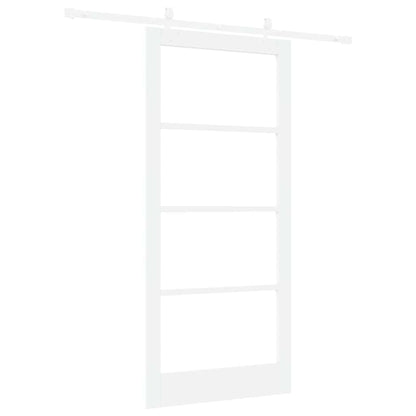 Schiebetür Weiß 93 x 202 cm Solid Pine Wood and Glass