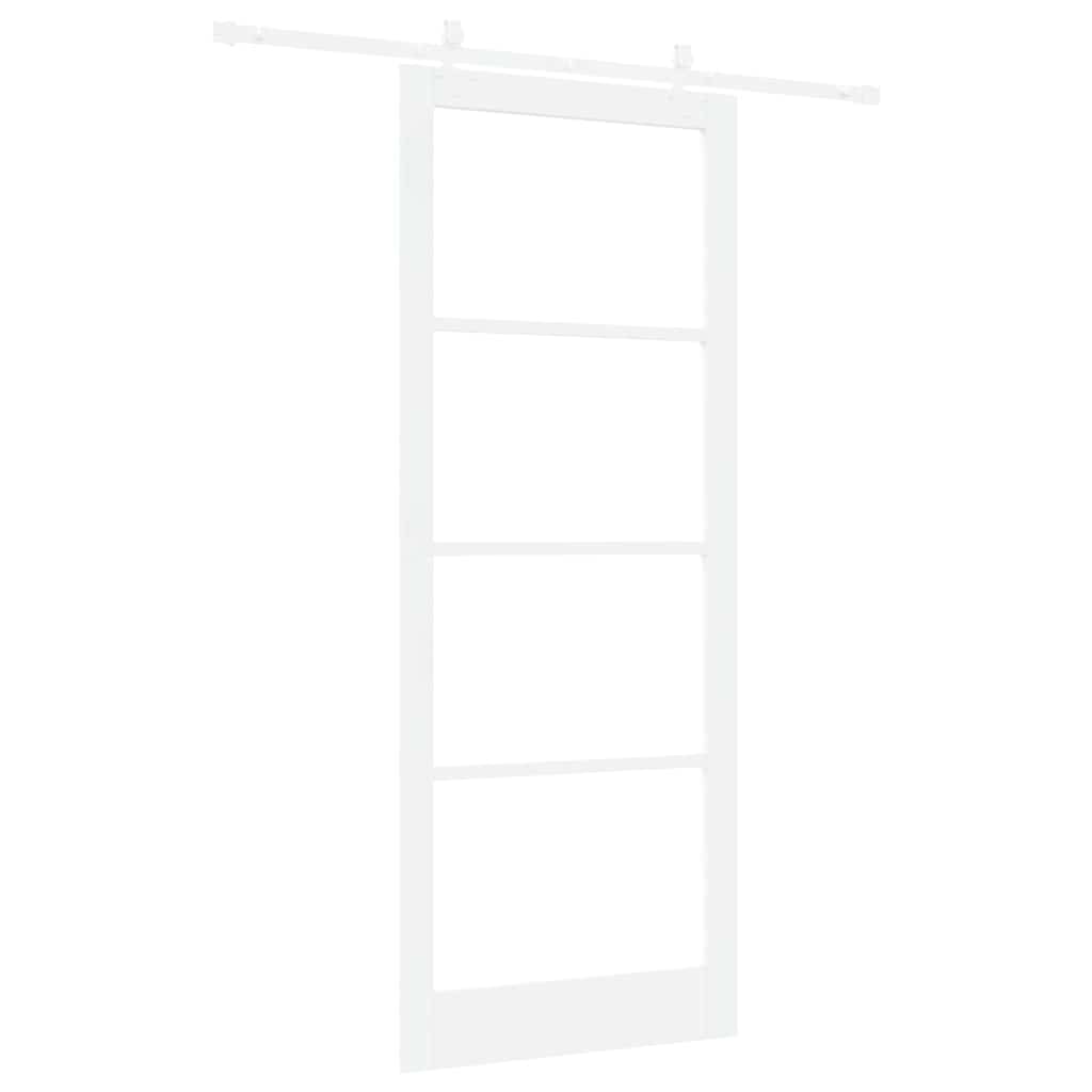 Schiebetür Weiß 93 x 232 cm Solid Pine Wood and Glass