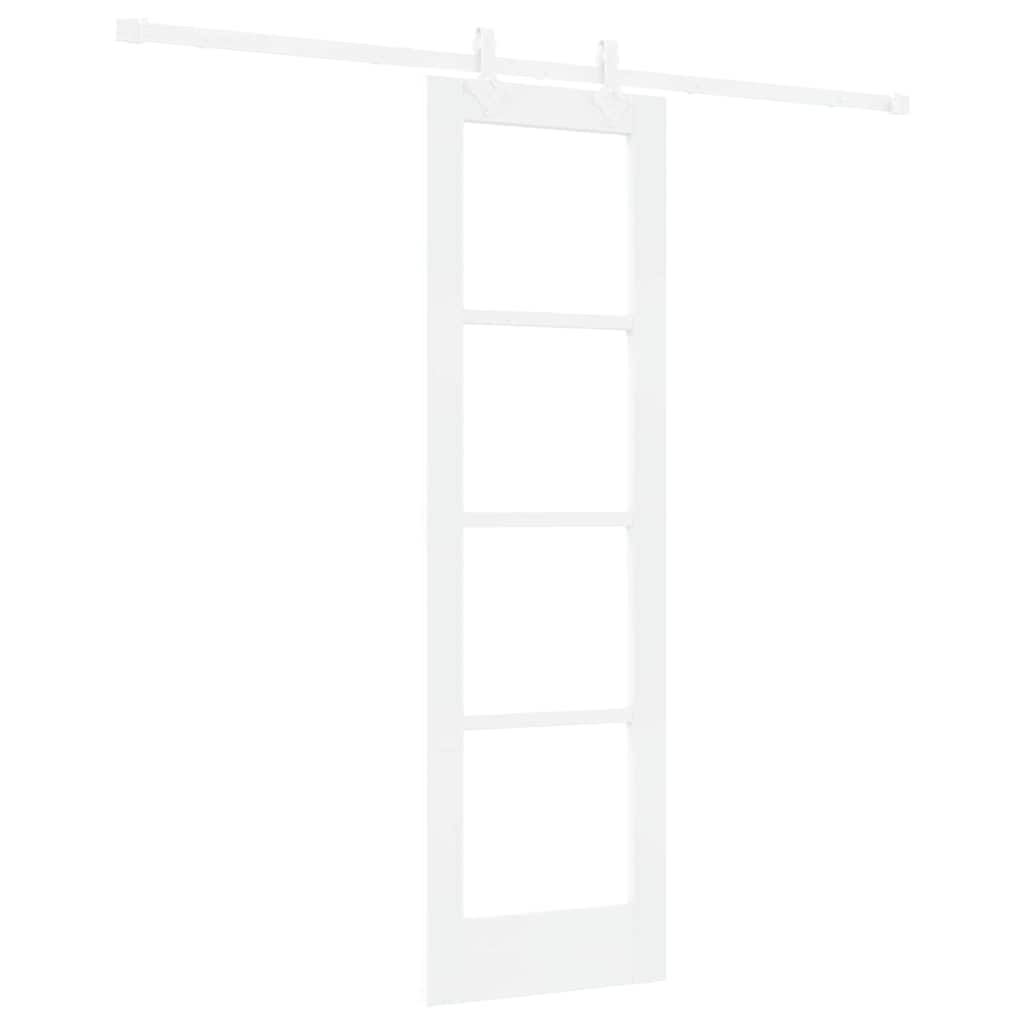 Schiebetür Weiß 61 x 198,5 cm Solid Pine Wood and Glass