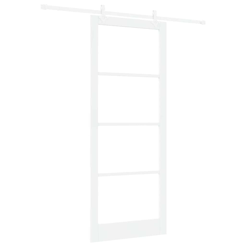 Schiebetür Weiß 93 x 232 cm Solid Pine Wood and Glass