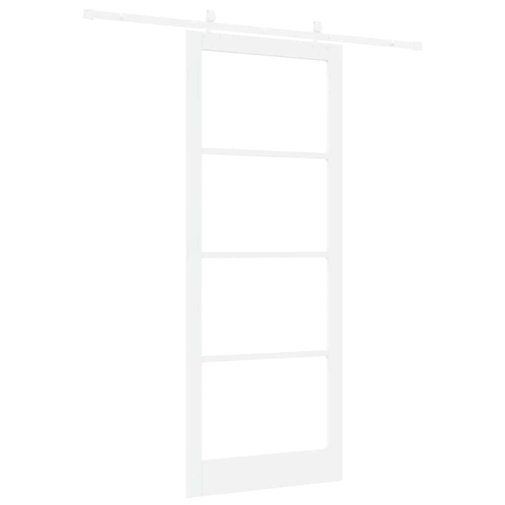 Schiebetür Weiß 93 x 232 cm Solid Pine Wood and Glass