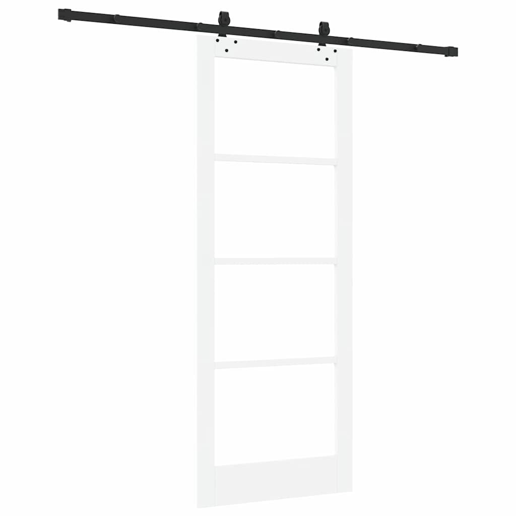 Schiebetür Weiß 83 x 211 cm Solid Pine Wood and Glass