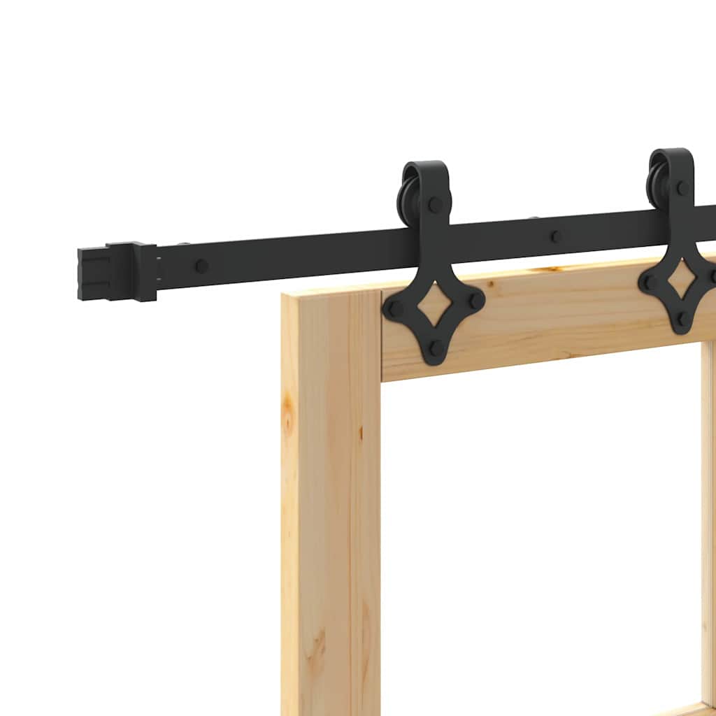 Schiebetür Natur 93 x 211 cm Solid Pine Wood and Glass