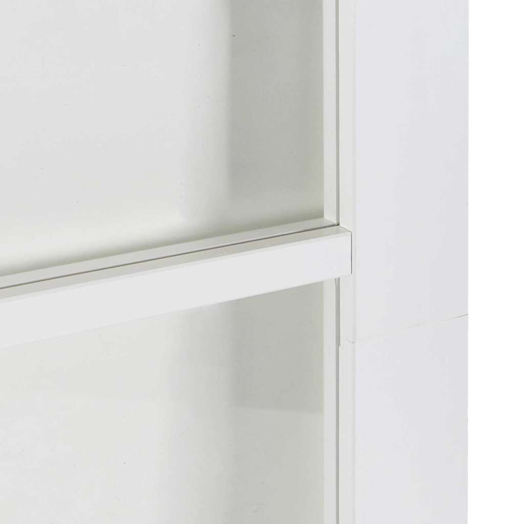 Schiebetür Weiß 93 x 211 cm Solid Pine Wood and Glass