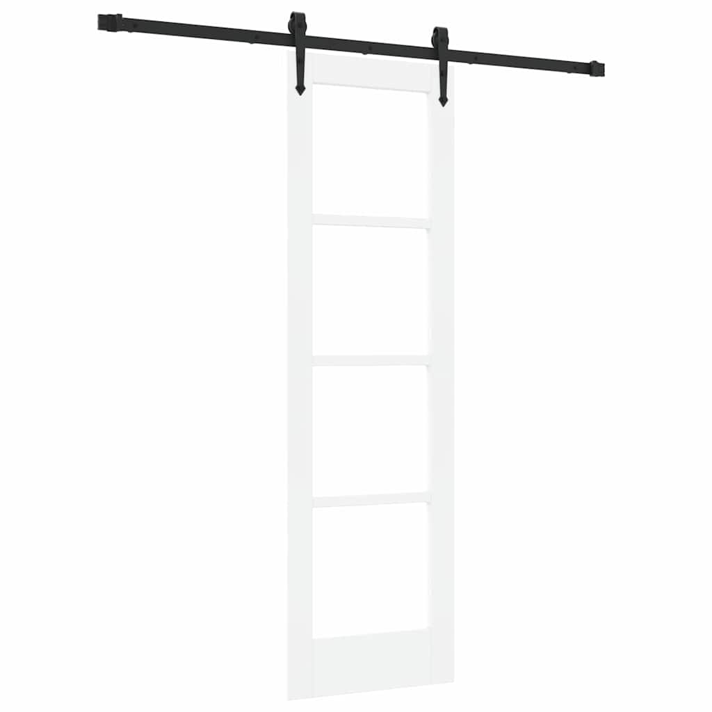 Schiebetür Weiß 61 x 198,5 cm Solid Pine Wood and Glass