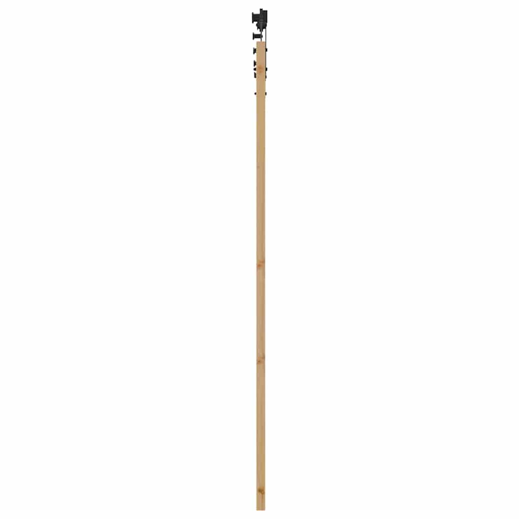 Schiebetür Natur 93 x 202 cm Solid Pine Wood and Glass