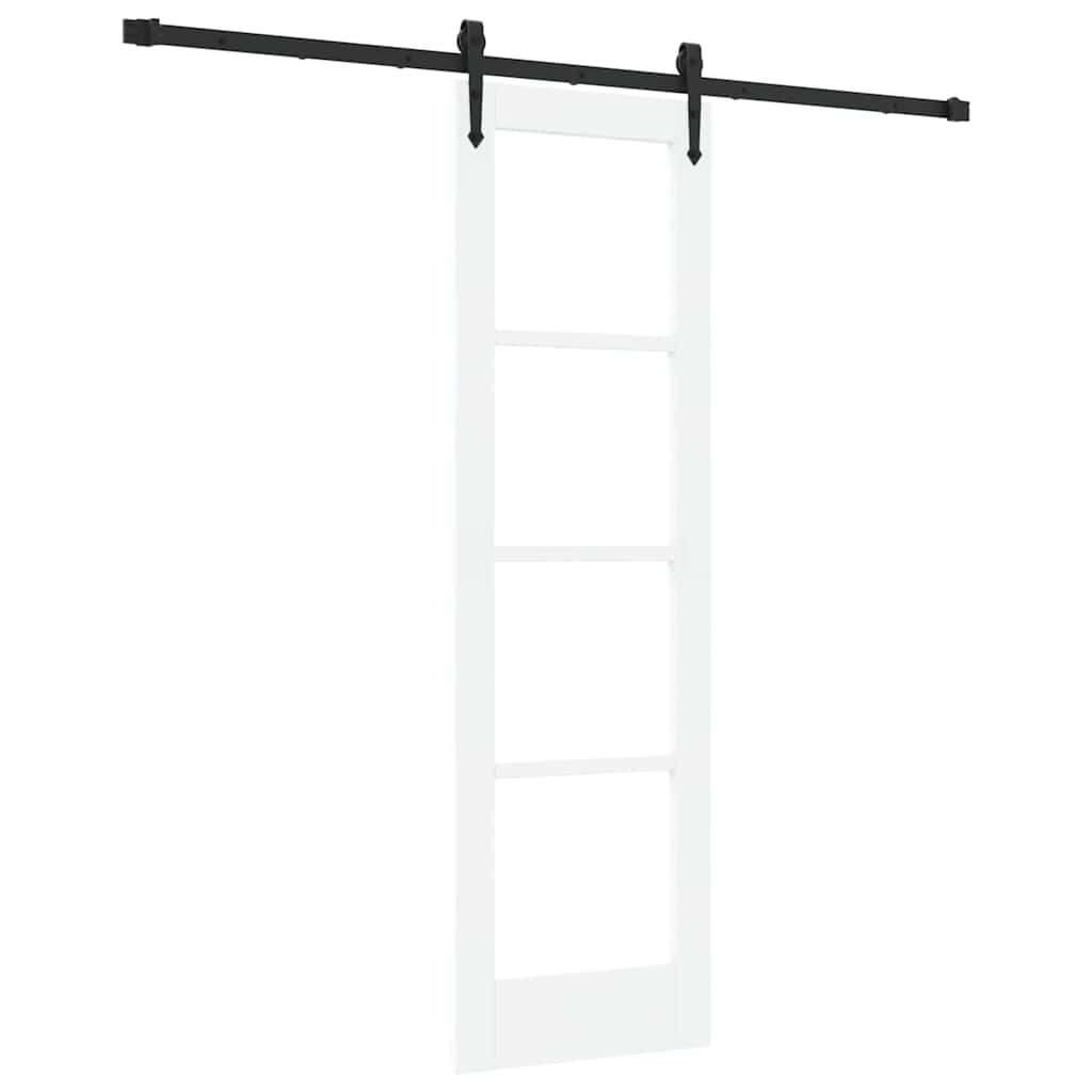 Schiebetür Weiß und Schwarz 61 x 198,5 cm