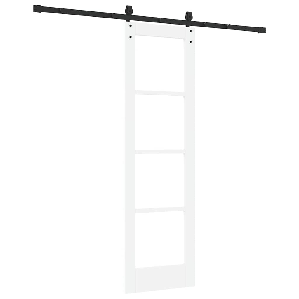Schiebetür Weiß und Schwarz 61 x 198,5 cm