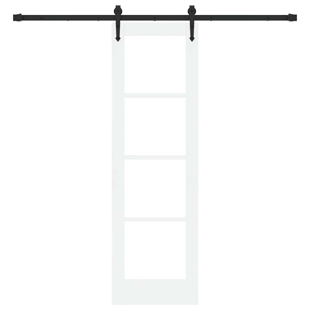 Schiebetür Weiß und Schwarz 61 x 198,5 cm