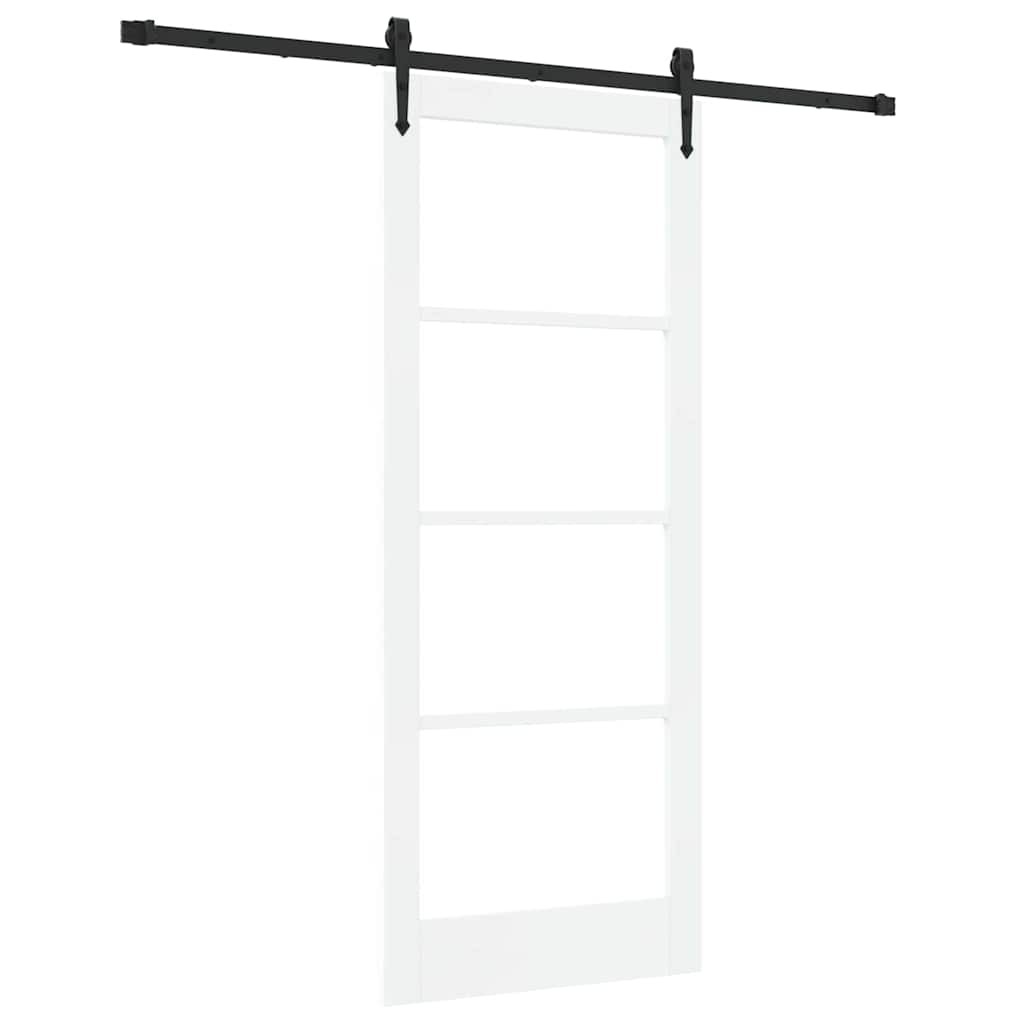 Schiebetür Weiß und Schwarz 83 x 202 cm