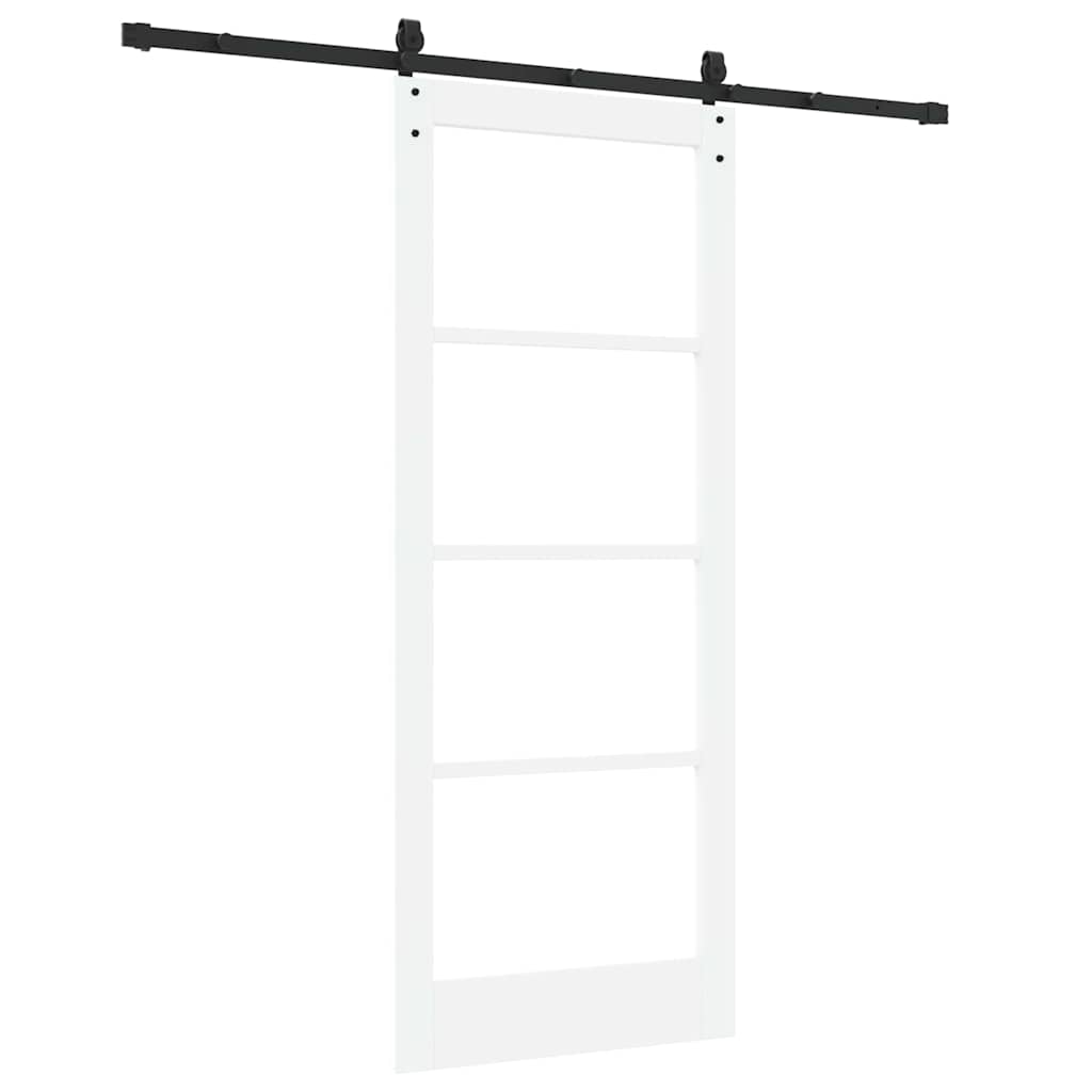 Schiebetür Weiß und Schwarz 83 x 202 cm