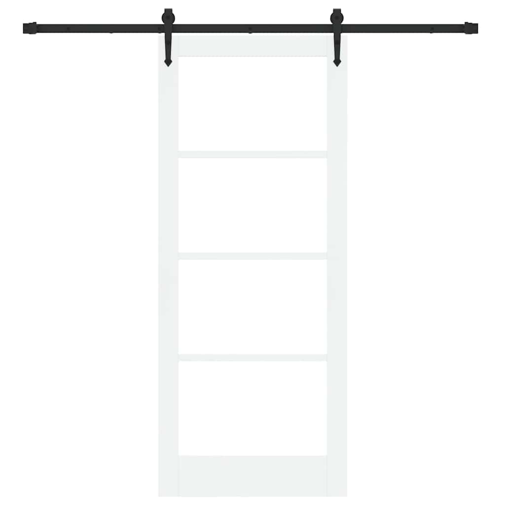 Schiebetür Weiß und Schwarz 83 x 202 cm