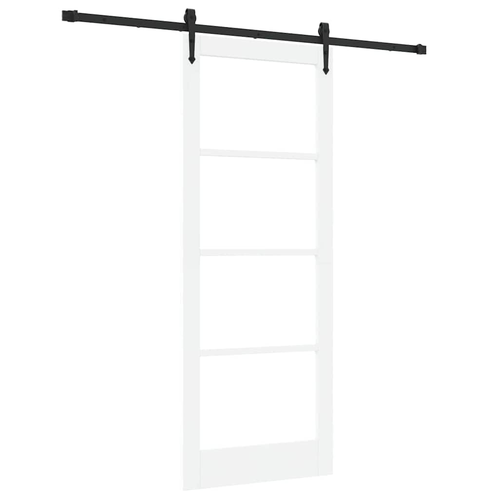 Schiebetür Weiß und Schwarz 83 x 211 cm