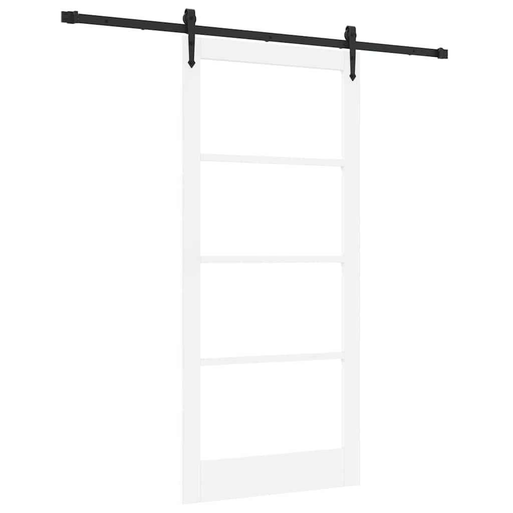 Schiebetür Weiß und Schwarz 93 x 202 cm
