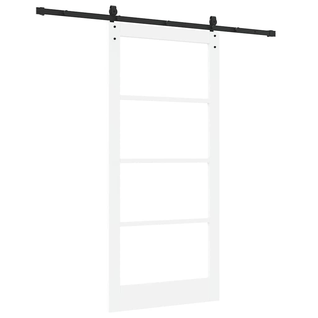 Schiebetür Weiß und Schwarz 93 x 202 cm