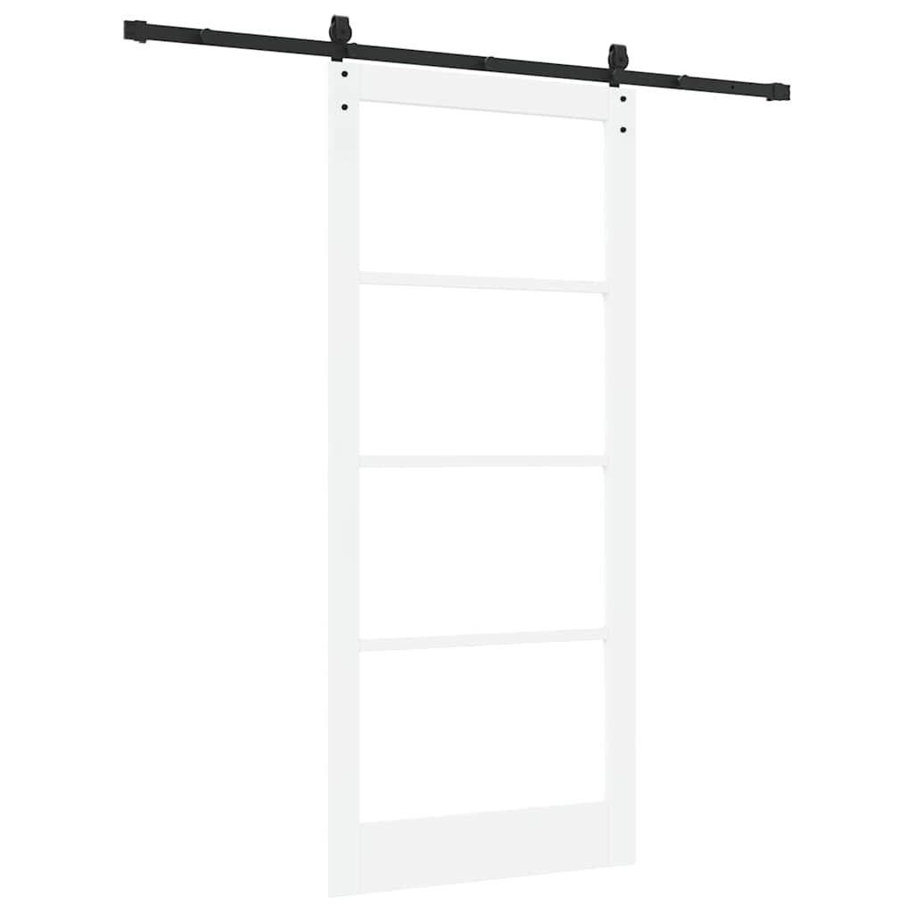 Schiebetür Weiß und Schwarz 93 x 211 cm