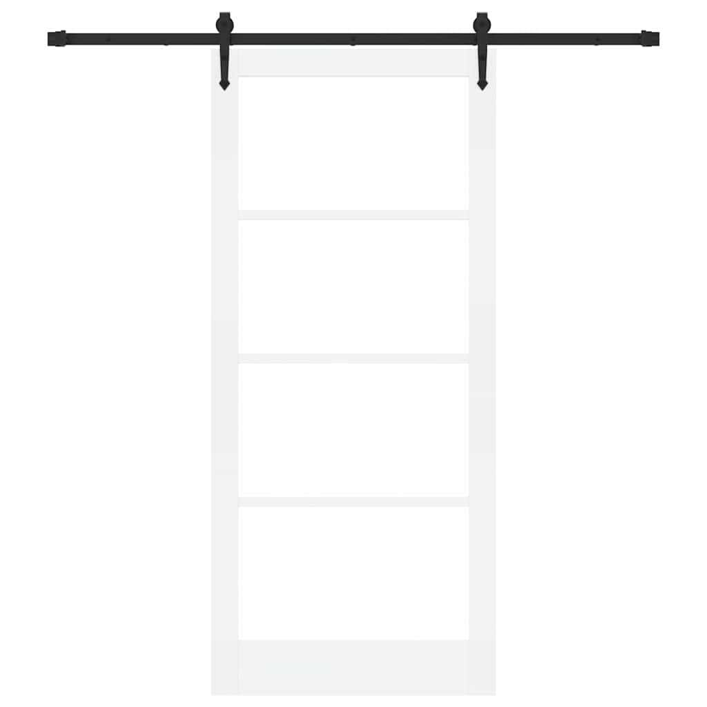 Schiebetür Weiß und Schwarz 93 x 211 cm