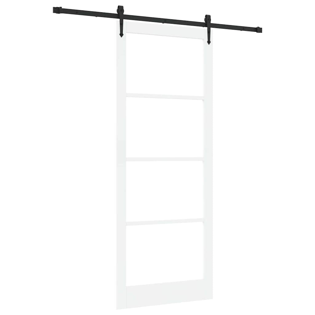 Schiebetür Weiß und Schwarz 93 x 232 cm