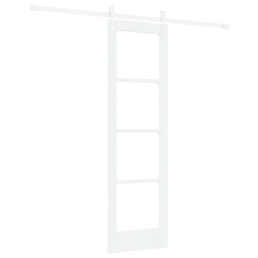 Schiebetür Weiß 61 x 198,5 cm Solid Pine Wood and Glass