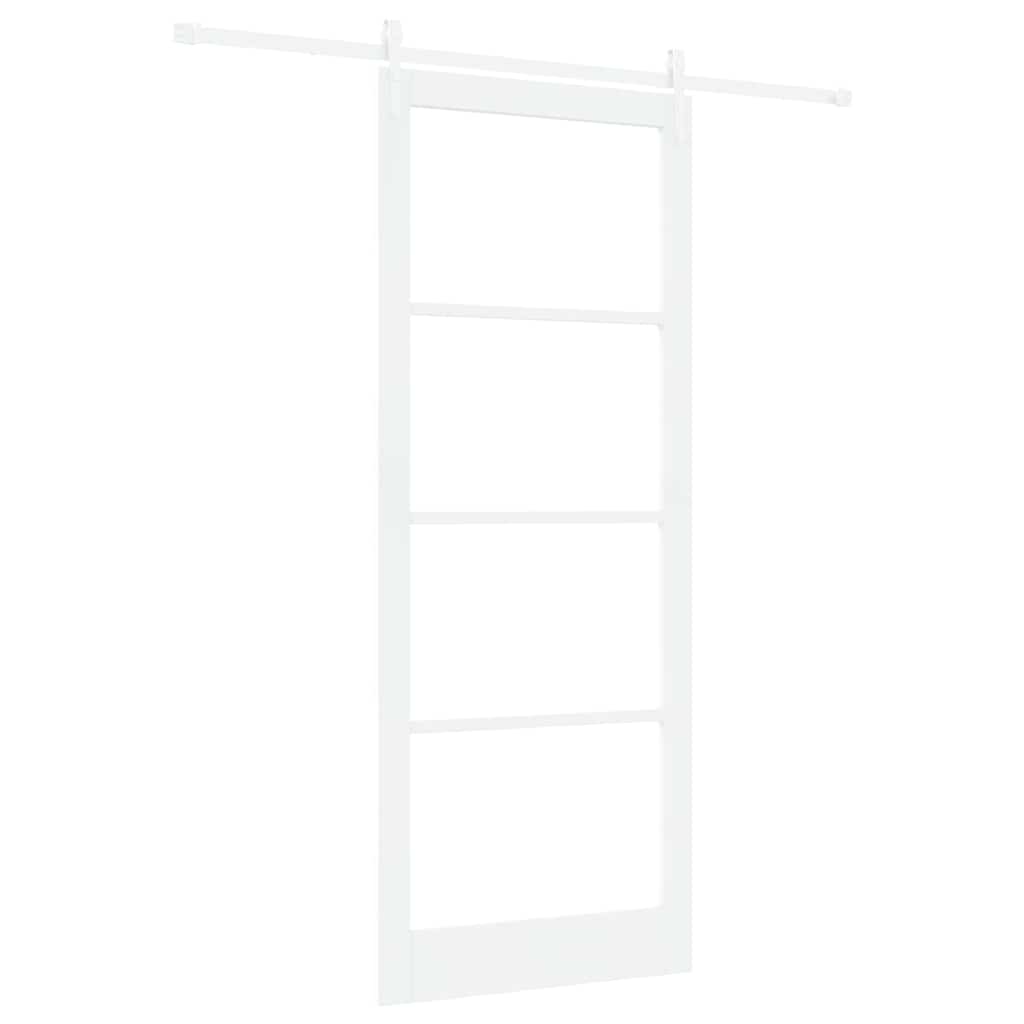 Schiebetür Weiß 93 x 232 cm Solid Pine Wood and Glass