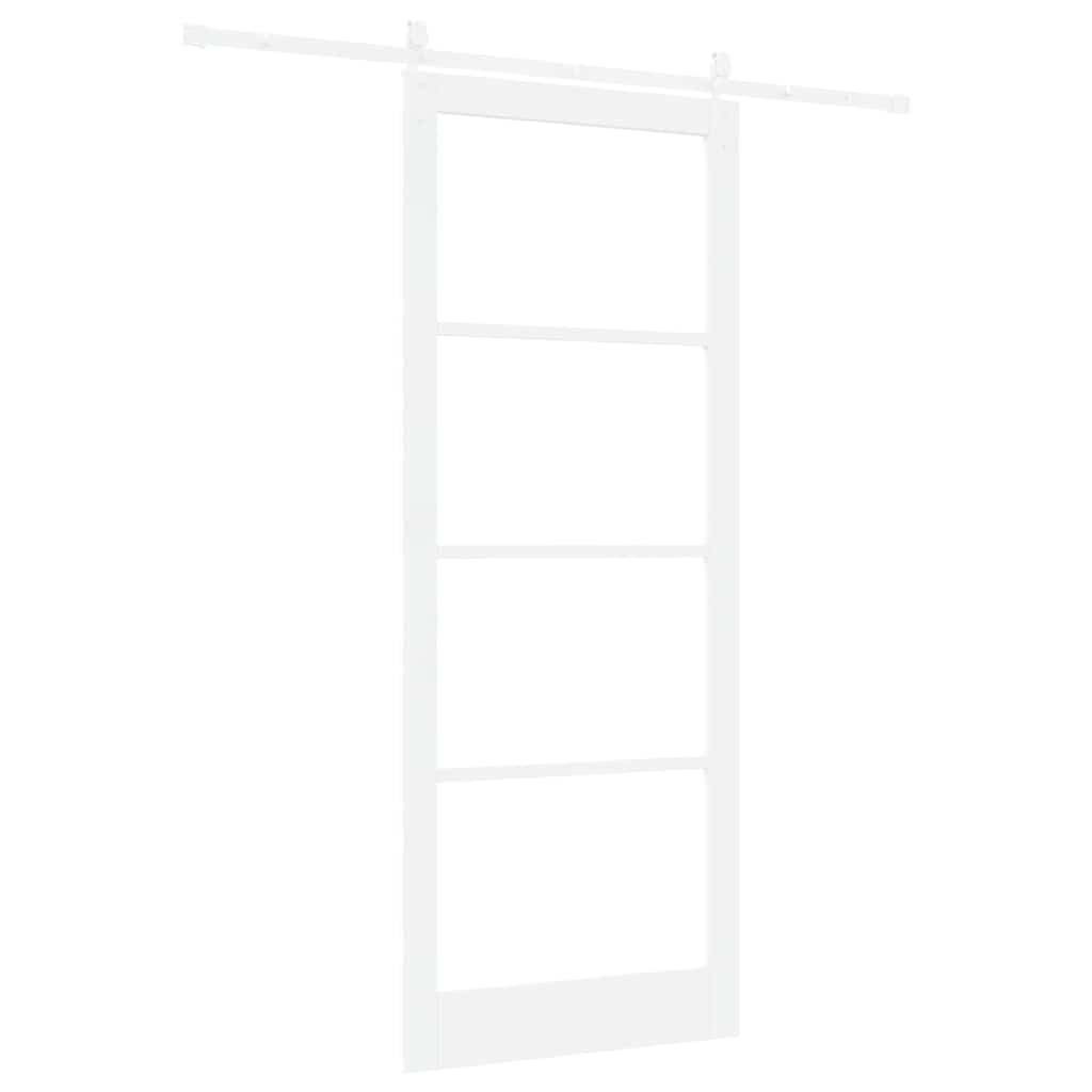 Schiebetür Weiß 93 x 232 cm Solid Pine Wood and Glass
