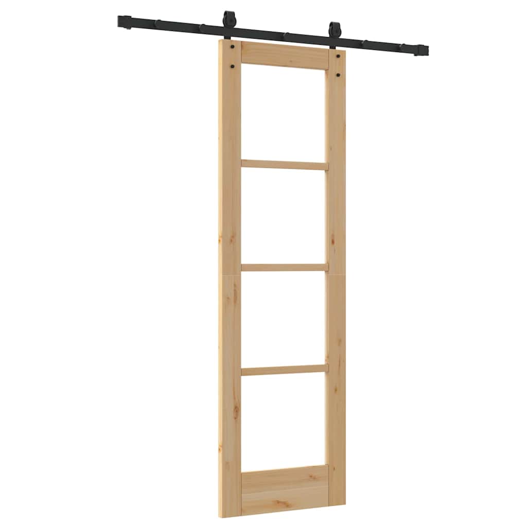Schiebetür ORKDAL Natur 61 x 198,5 cm Solid Pine Wood and Glass