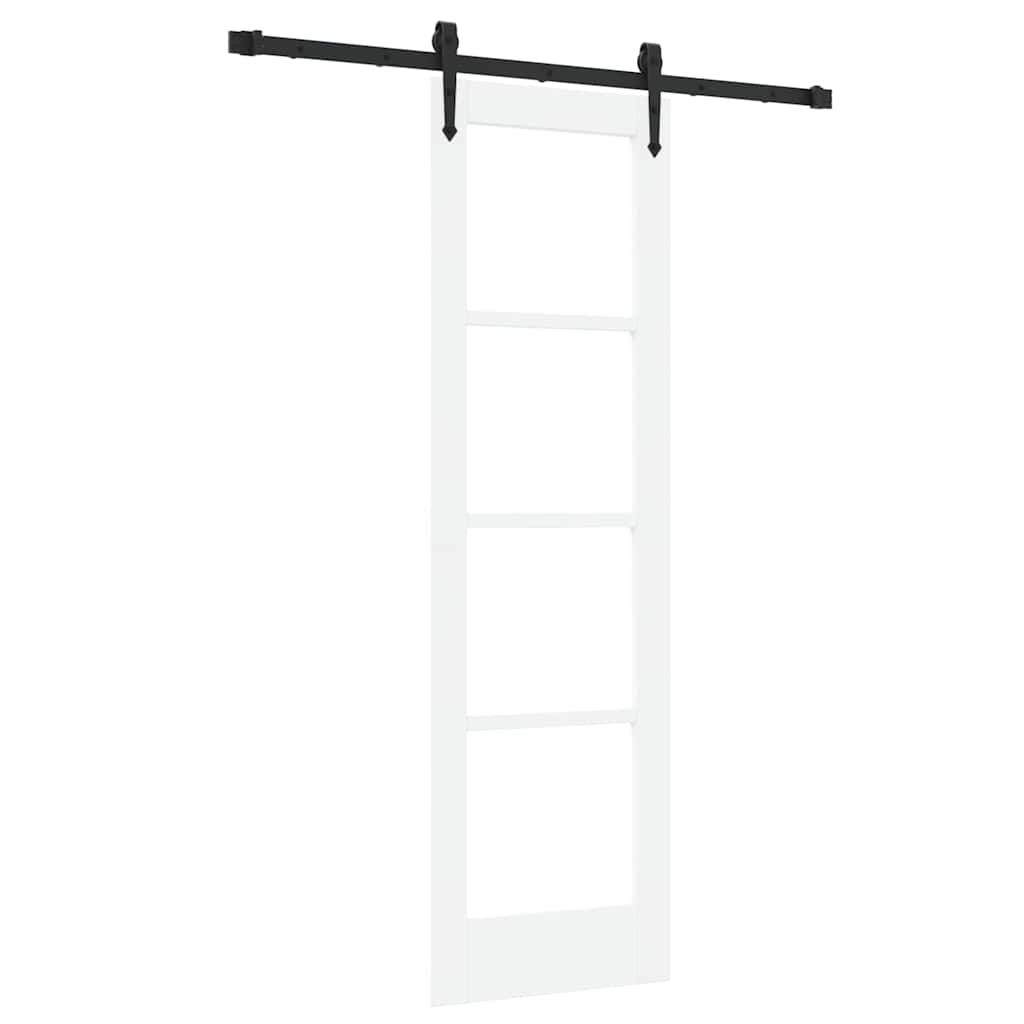 Schiebetür ORKDAL Weiß 61 x 198,5 cm Solid Pine Wood and Glass