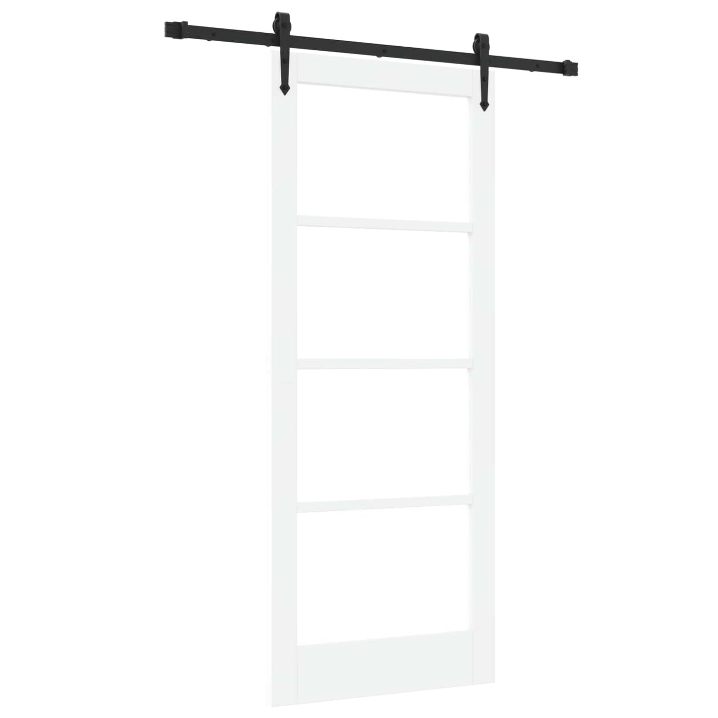 Schiebetür ORKDAL Weiß 83 x 202 cm Solid Pine Wood and Glass