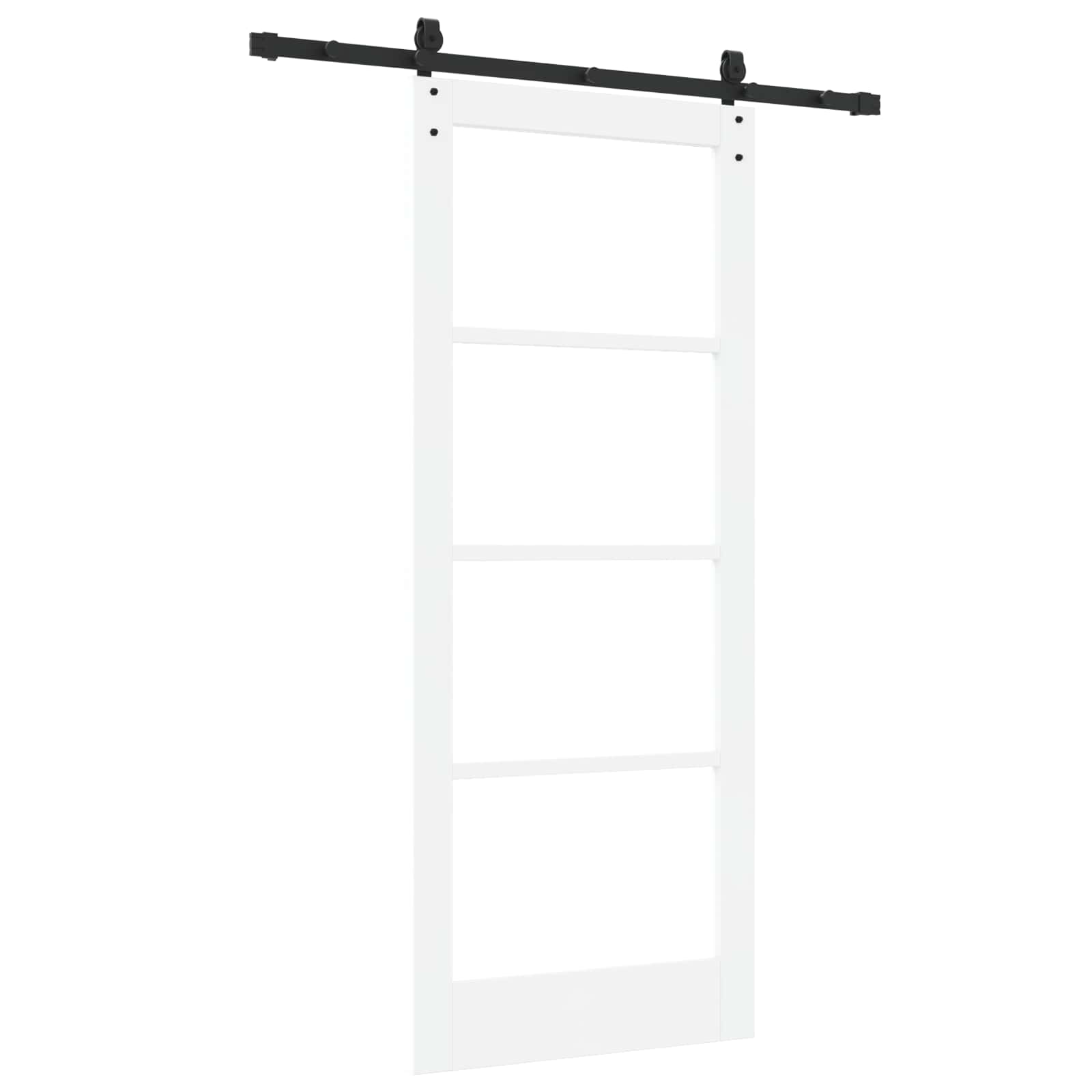Schiebetür ORKDAL Weiß 83 x 202 cm Solid Pine Wood and Glass