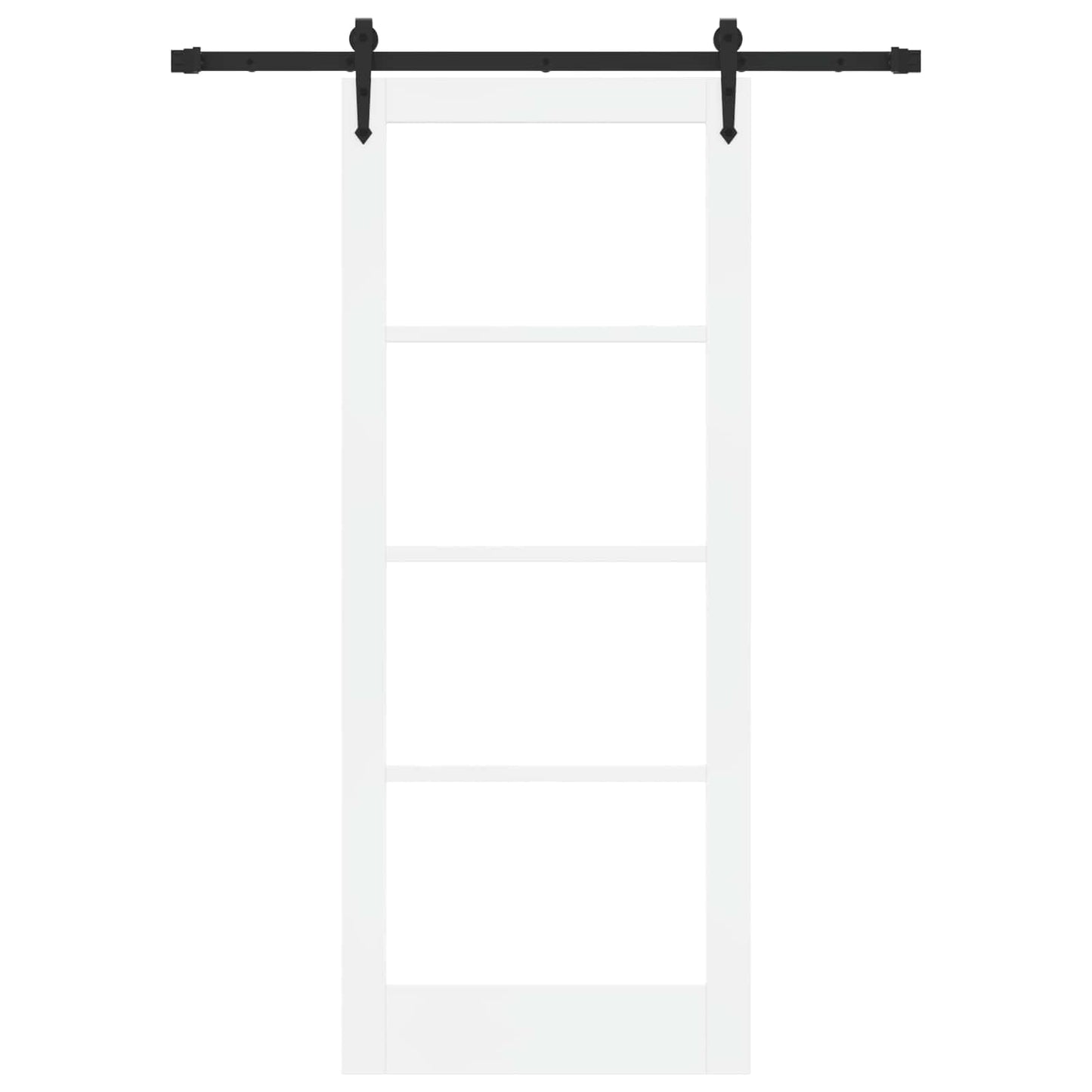 Schiebetür ORKDAL Weiß 83 x 202 cm Solid Pine Wood and Glass
