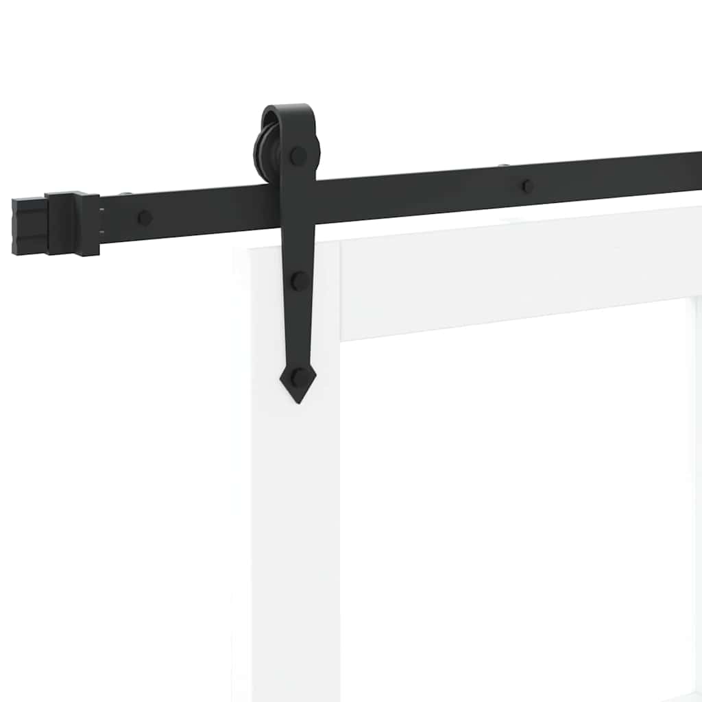 Schiebetür ORKDAL Weiß 83 x 211 cm Solid Pine Wood and Glass