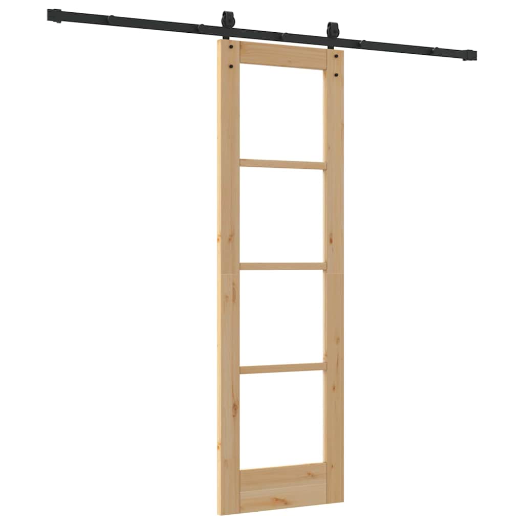 Schiebetür ORKDAL Natur 61 x 198,5 cm Solid Pine Wood and Glass
