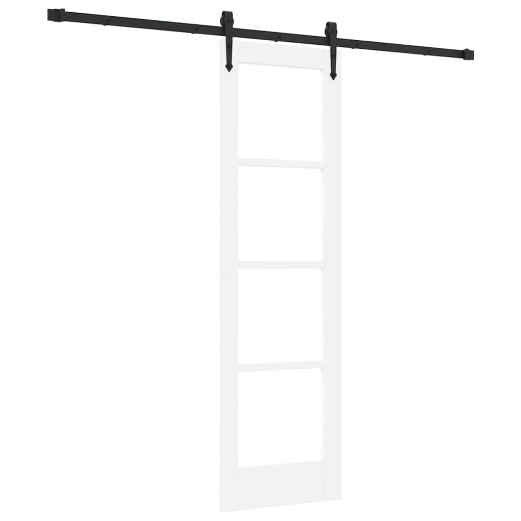Schiebetür ORKDAL Weiß 61 x 198,5 cm Solid Pine Wood and Glass