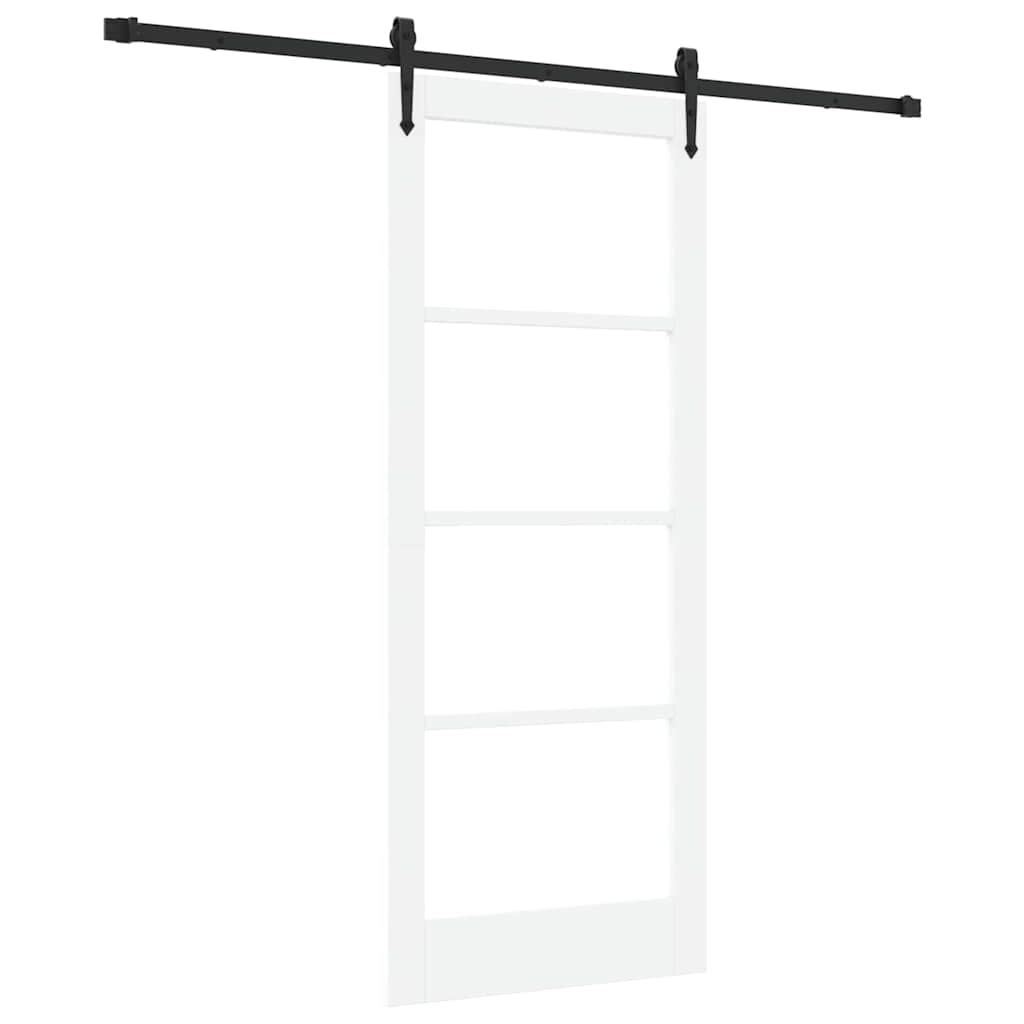Schiebetür ORKDAL Weiß 83 x 202 cm Solid Pine Wood and Glass